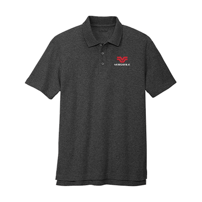 Cotton Blend Charcoal Heather Polo