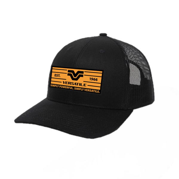 Black Hat with Embroidered Yellow Patch